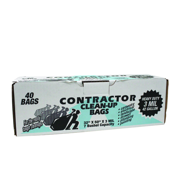CONTRACTOR GARBAGE BAG, 40 COUNT