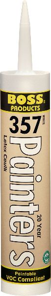BOSS LATEX CAULK 20 YEAR - WHITE, 10OZ