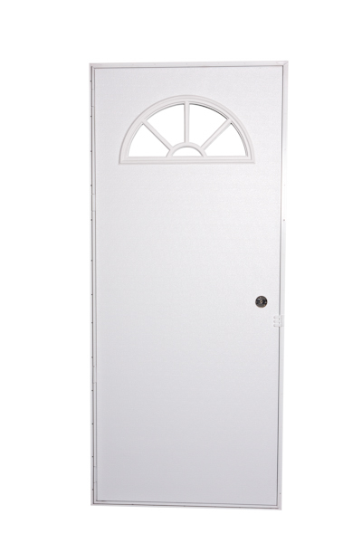 32X76 LH FAN WINDOW WHITE/WHITE CORE WHITE FRAME