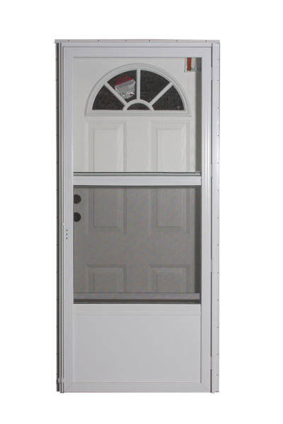 32X76 RH FAN WINDOW WHITE/WHITE CORE 4IN JAMB WHITE STANDARD STORM