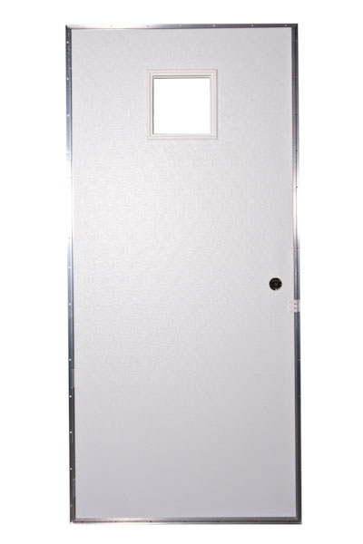 36X80 LH VINYL STEEL SQUARE WINDOW CREAM/CREAM CORE MILL FRAME WITH HANDICAPPED THRESHOLD