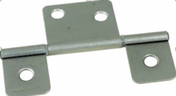 EXTENDED LEAF DOOR HINGE WITH SCREWS - BRUSHED NICKEL