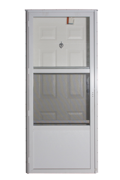 38X80 LH 6-PANEL WHITE/WHITE CORE 6IN JAMB WHITE STANDARD STORM