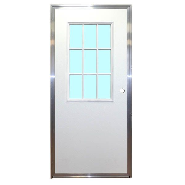 36X76 LH COTTAGE WINDOW WHITE/WHITE CORE FIBERGLASS DOOR