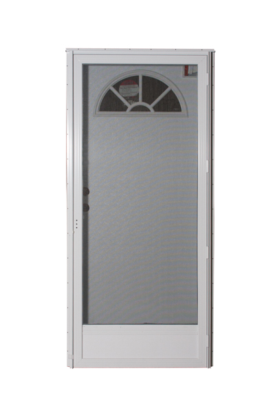34X80 LH FAN WINDOW WHITE/WHITE 4.5IN JAMB WHITE STANDARD STORM  *ALL GLASS STORM SHOWN