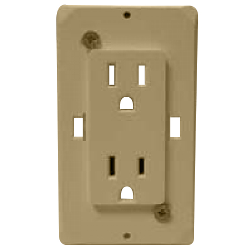 SELF-CONTAINED DUPLEX RECEPTACLE DECORATOR SWITCH - WHITE