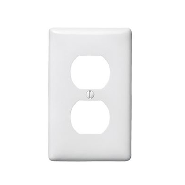 SELF CONTAINED SNAP-IN RECEPTACLE PLATE - WHITE