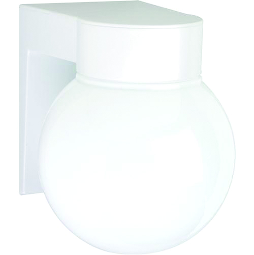 WALL FIXTURE WITH WHITE GLOBE - WHITE