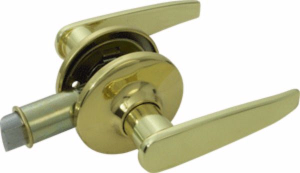 PASSAGE LEVER LOCK - POLISHED BRASS