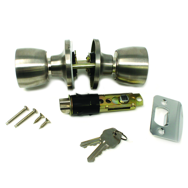 ENTRY ECONOMY LOCK WITH ADJUSTABLE BOLT - STAINLESS STEEL