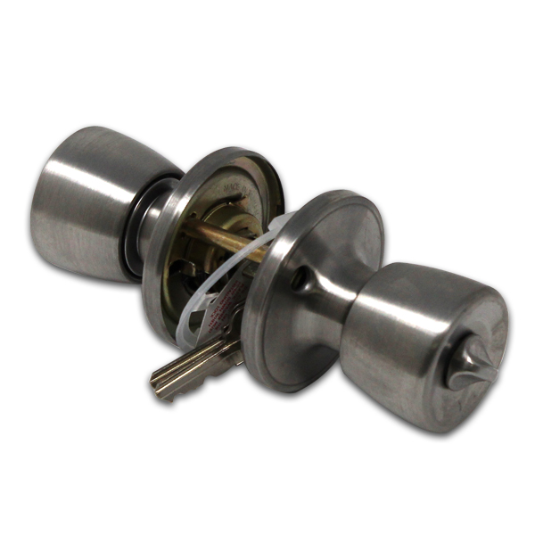 LOCK WITH NO STRIKER PLATE OR BOLT - STAINLESS STEEL