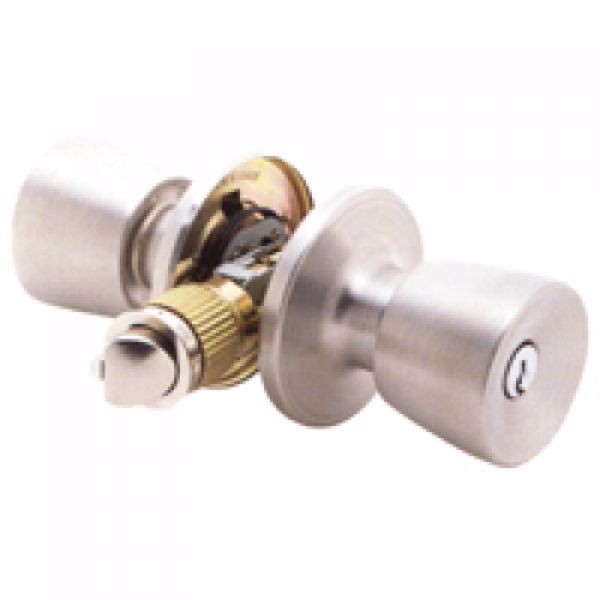 ENTRANCE LOCK MASTER KEYED WITH ADJUSTABLE BOLT - STAINLESS STEEL