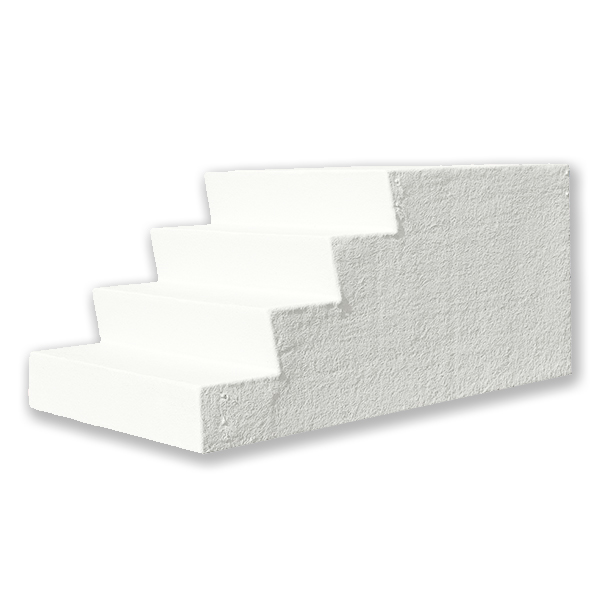 38.75H X 38D X 48W FIBERGLASS 5-STEP ECONO - SAND