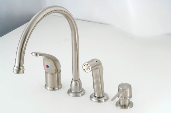 AB KITCHEN FAUCET SINGLE LEVER GOOSENECK-BRUSHED NICKEL