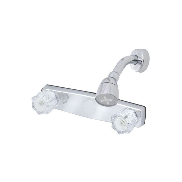 8IN PLASTIC SHOWER VALVE CRYSTAL HANDLE W/SHOWER KIT