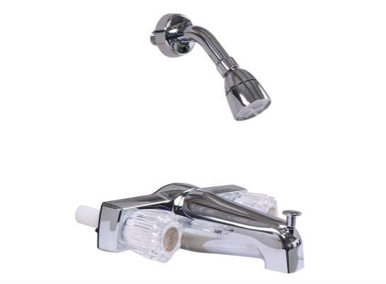 8IN PLASTIC TUB/SHOWER OFF-SET DIVERTER W/SHOWER KIT