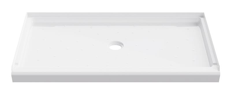 60x30x3.5 ACRYLIC SHOWER PAN CENTER DRAIN - WHITE