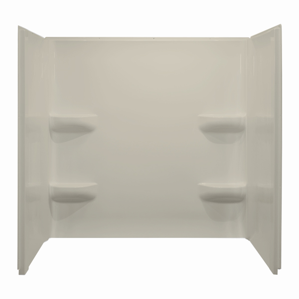 60x30x59 ELITE TUB WALL WITH FIBERGLASS BACKING - BISCUIT