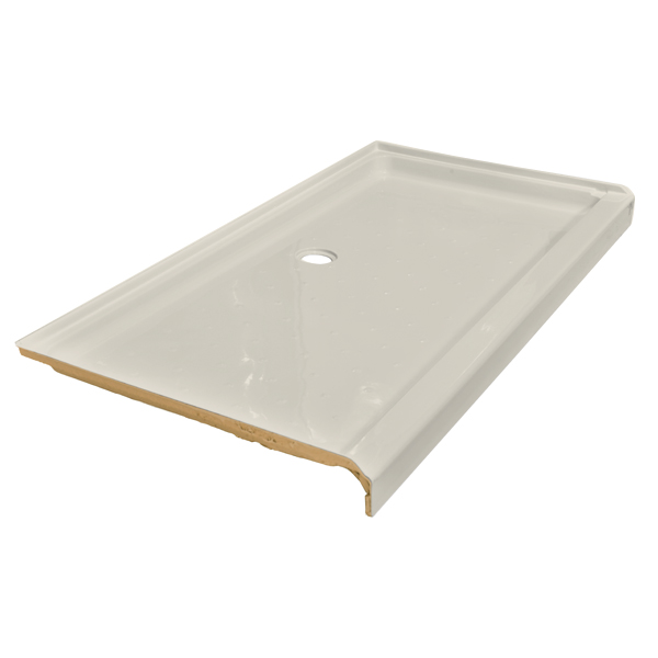 54x27 ACRYLIC SHOWER PAN CENTER DRAIN - BISCUIT