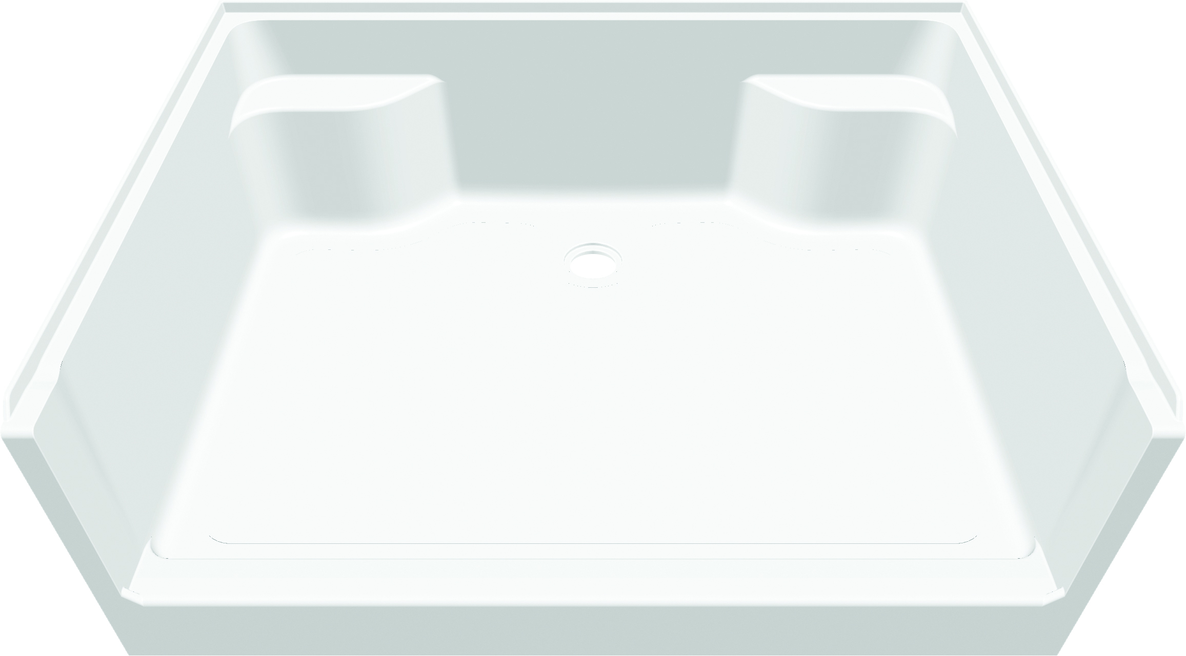 54x42 ACRYLIC SHOWER PAN - WHITE