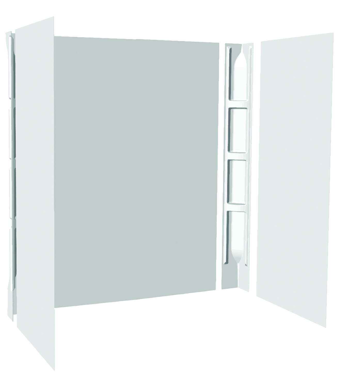 54x27x58 ACRYLIC WALL SURROUND 5 PIECE - BISCUIT *SHOWN IN WHITE