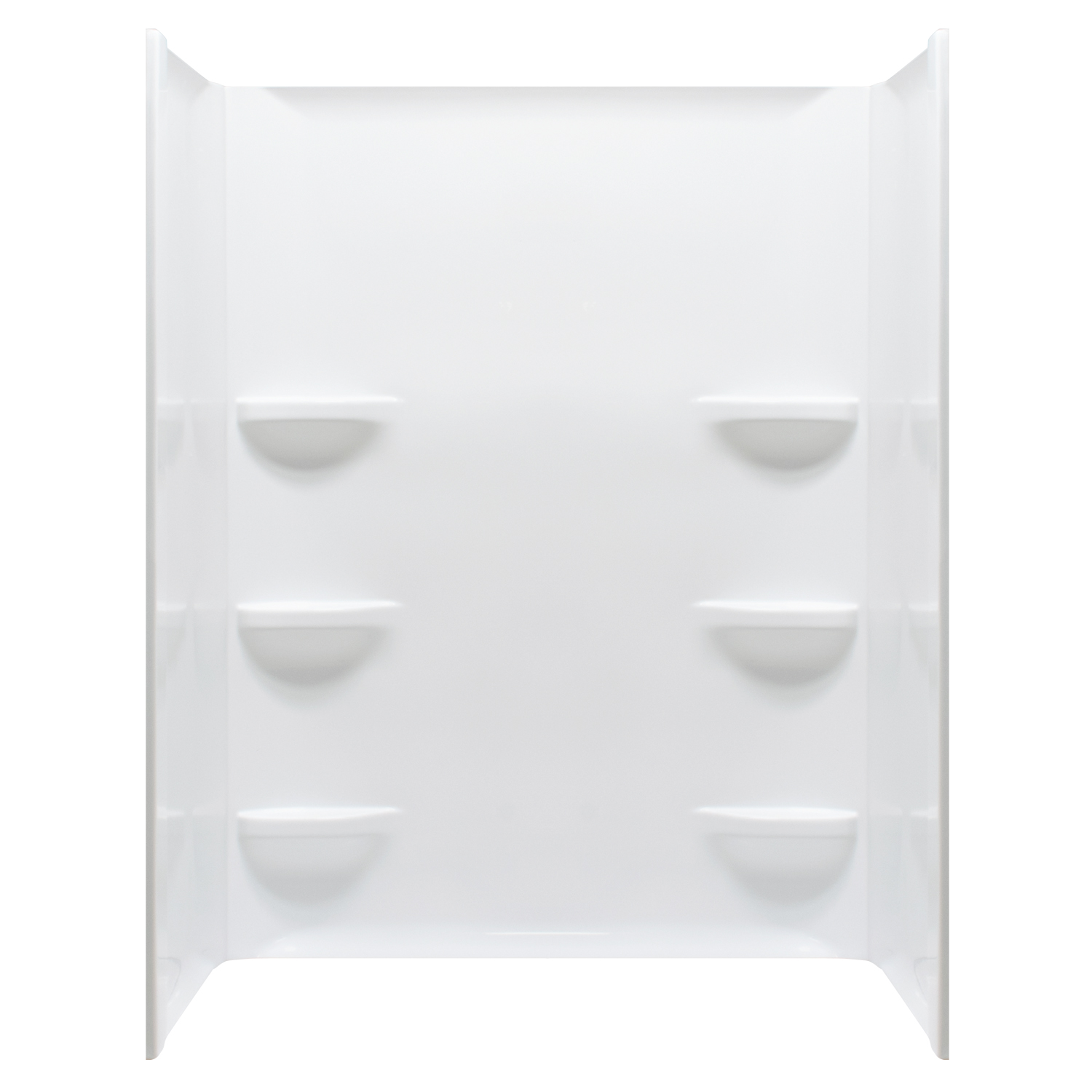 48x30x69 ACRYLIC SHOWER SURROUND WITH FIBERGLASS BACKING - WHITE