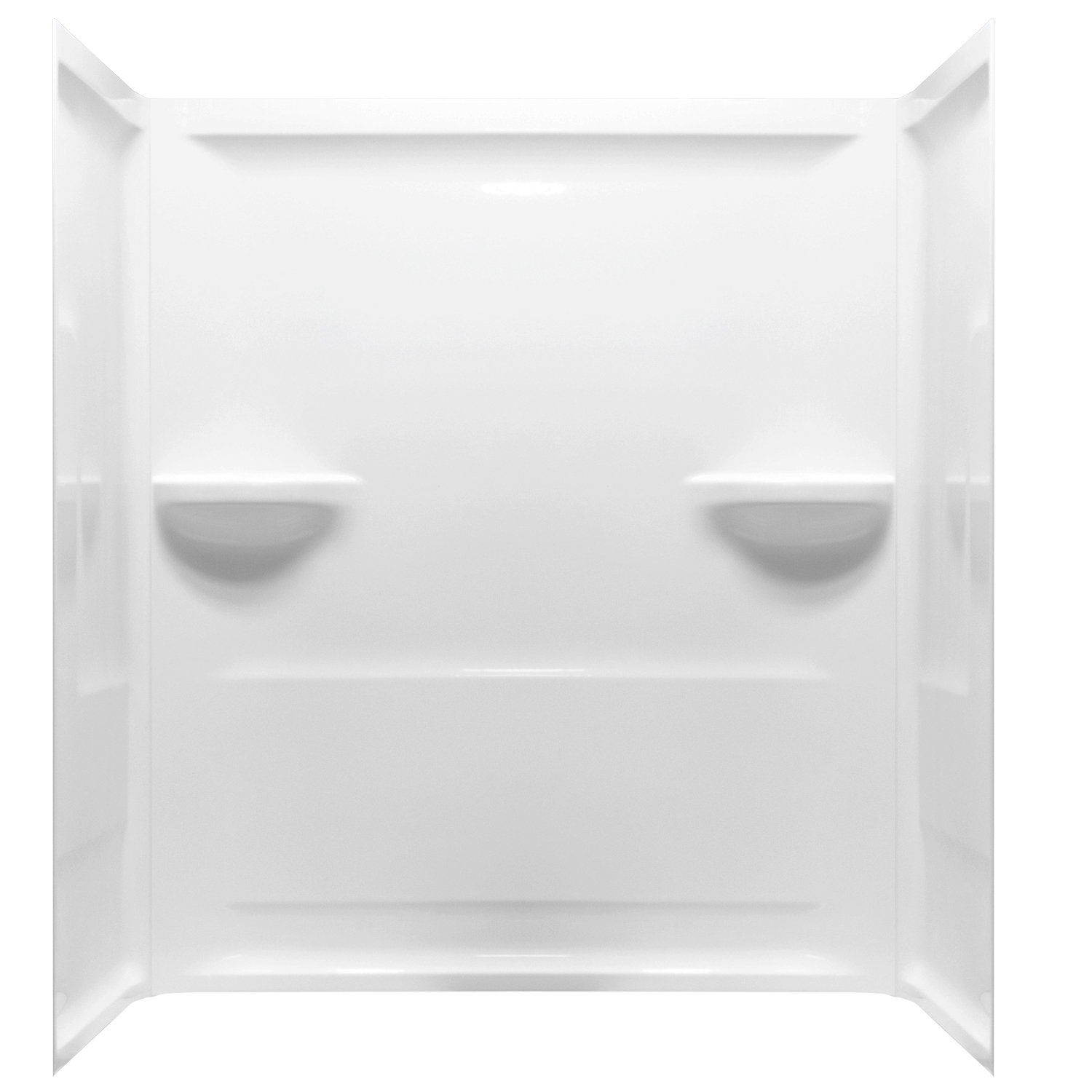 54x30x59 ACR TRIUMPH WALL SURROUND WITH FIBERGLASS BACKING - WHITE
