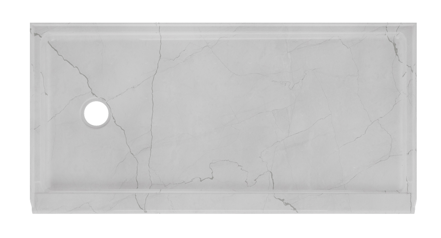 54 x 27 LH Acrylic Shower Pan - Luna Gray