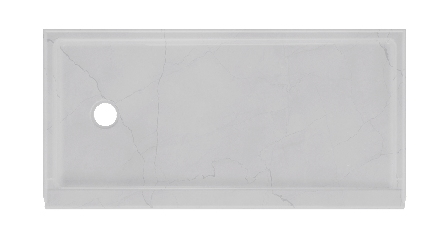 54 x 27 LH Acrylic Shower Pan - Luna Pearl