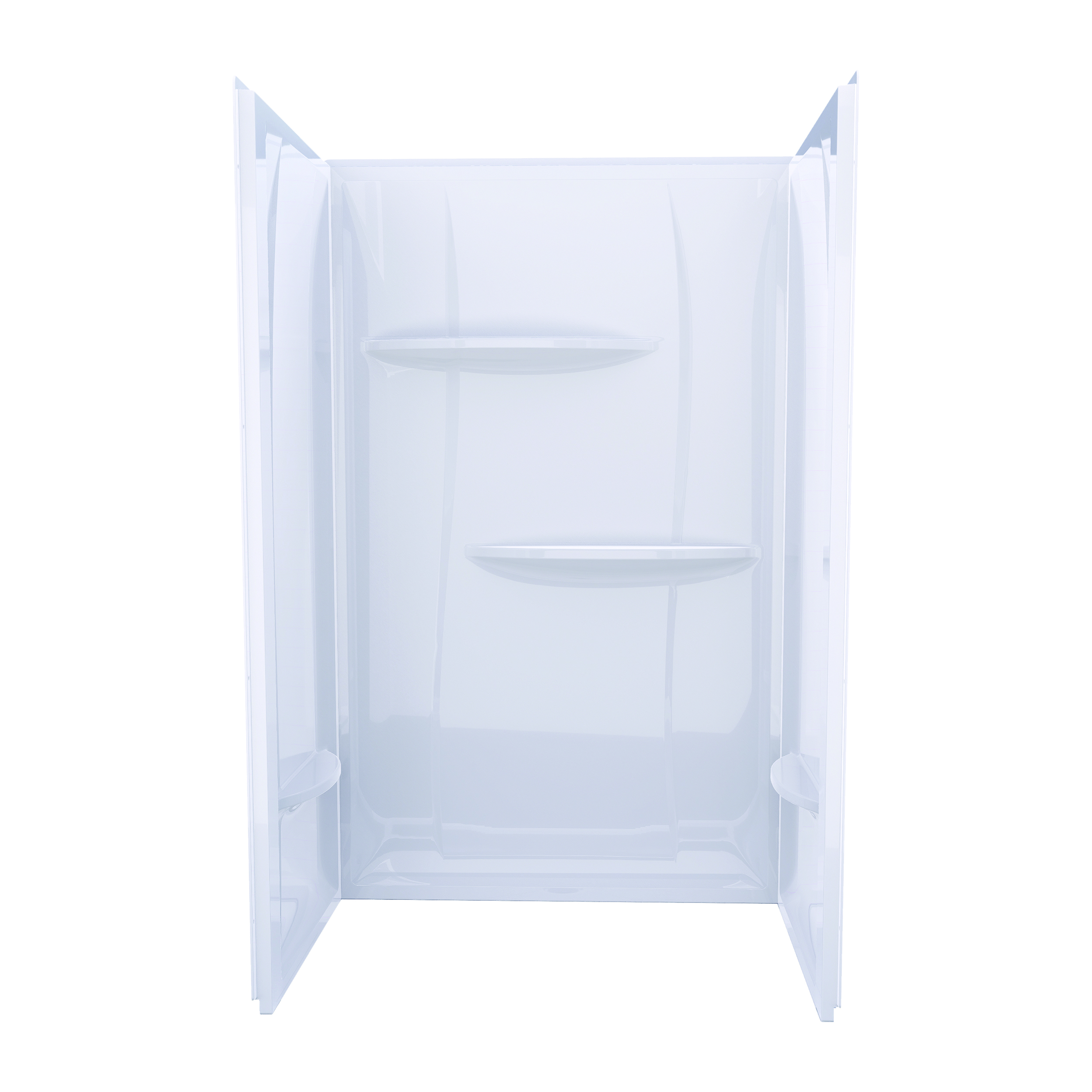 48 x 34 x 74 Acrylic Wall Surround - White