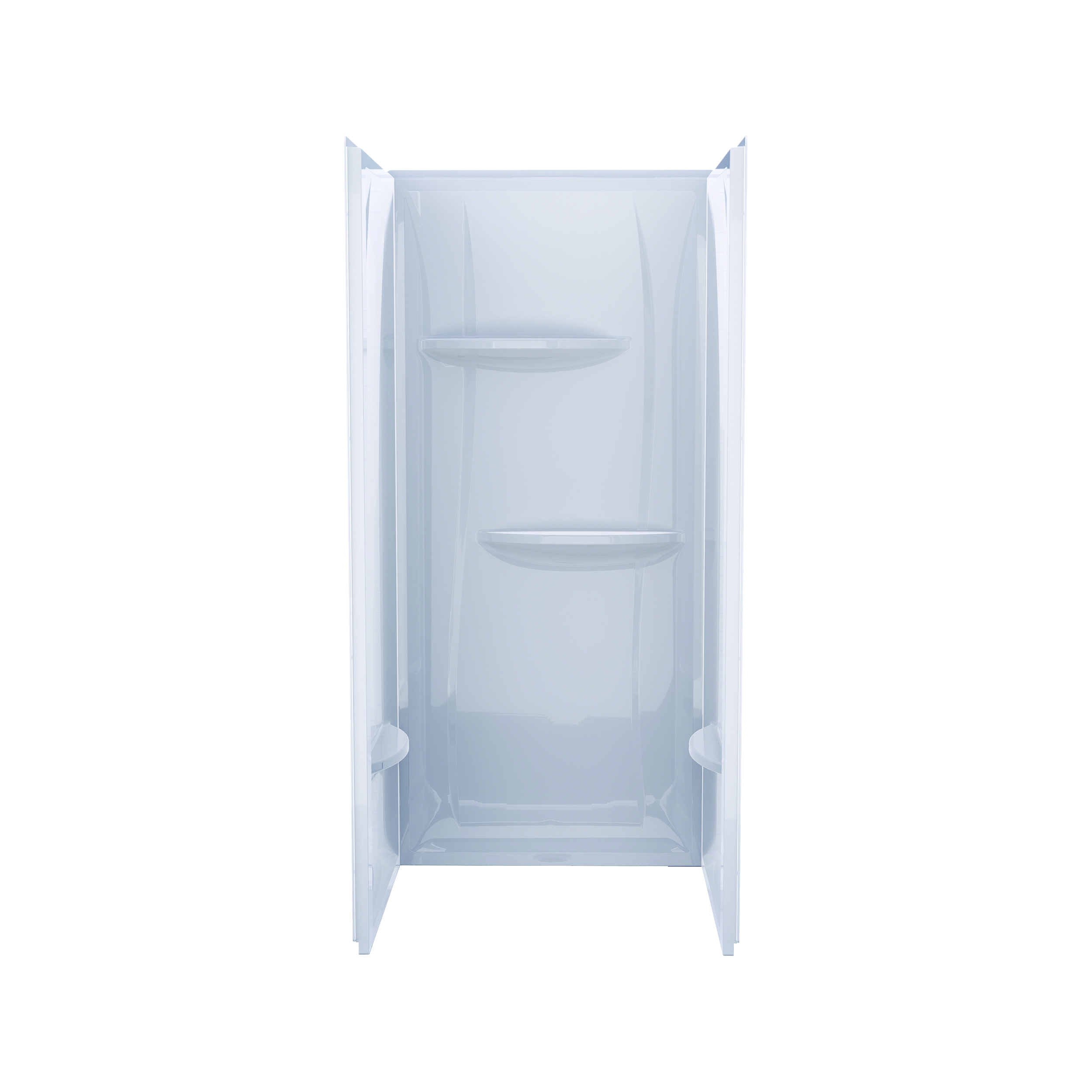 36 x 36 x 74 Acrylic Wall Surround - White