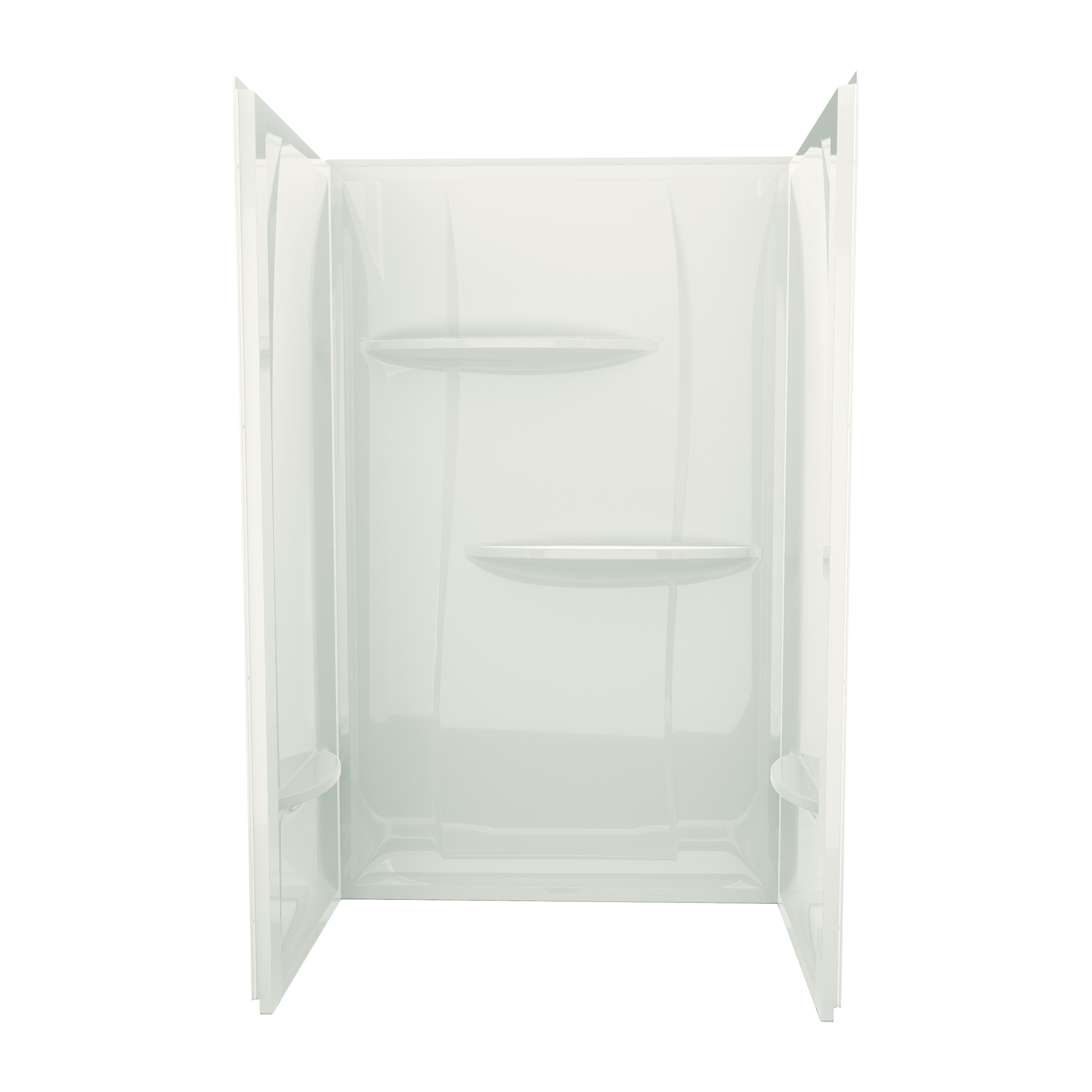 48 x 34 x 74 Acrylic Wall Surround - Biscuit