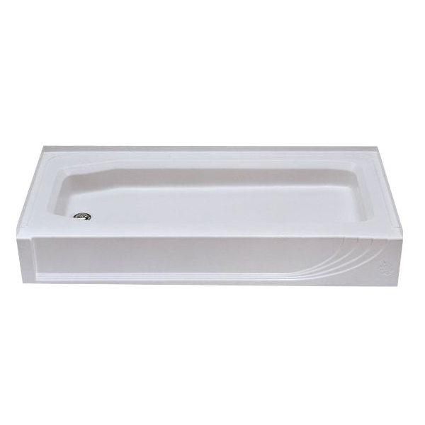 54x28 PLASTIC SHOWER PAN LEFT HAND DRAIN - WHITE
