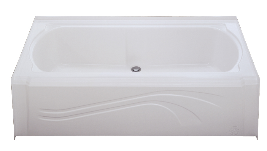 30x60 HEAVY DUTY PLASTIC TUB LEFT HAND DRAIN - WHITE