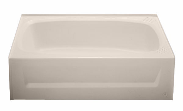 27x54 HEAVY DUTY PLASTIC TUB LEFT HAND DRAIN - ALMOND