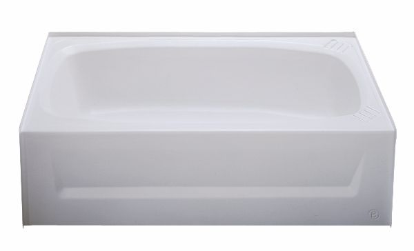 27x54 PLASTIC TUB RIGHT HAND DRAIN - WHITE