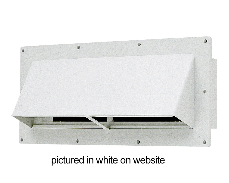 EXTERIOR WALL VENT WITH DAMPER - COLONIAL WHITE